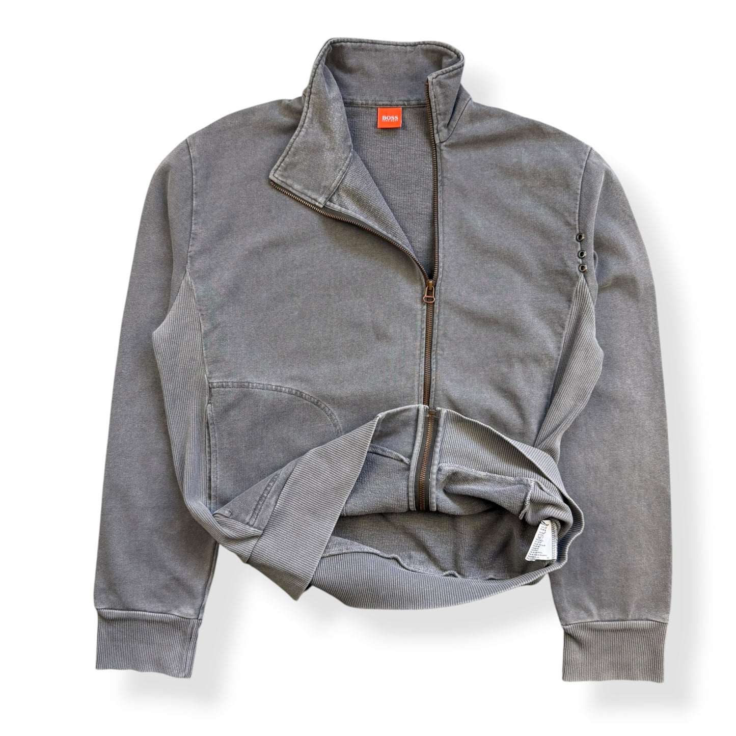 2000's Hugo Boss 'Orange' Off-centre Zip Jumper (L)