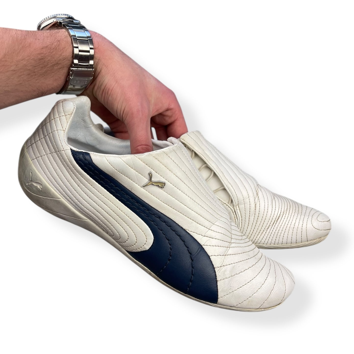 2000's Puma Sokuto White/Navy (UK12)