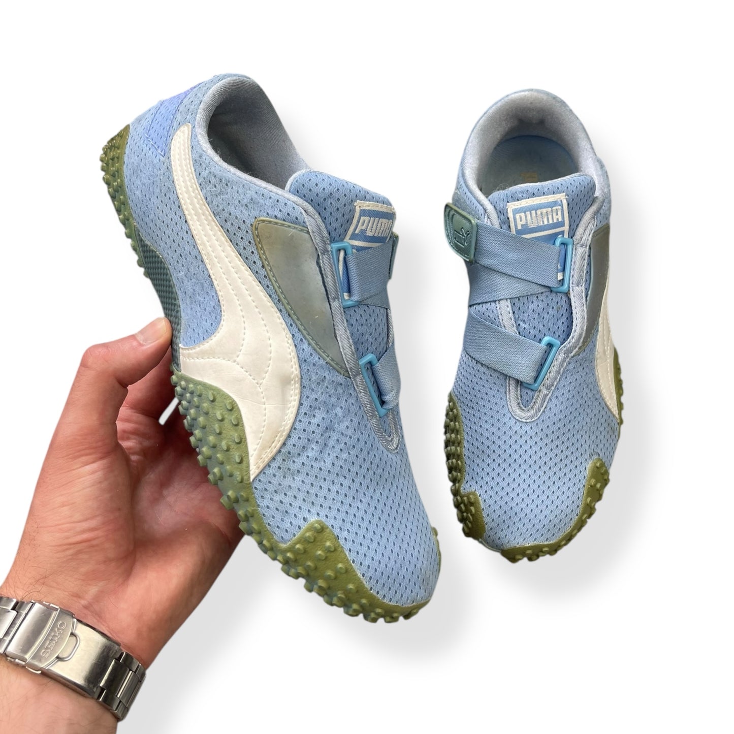 2000's Puma Mostro Mesh Baby Blue/White (UK7)