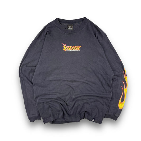 2000's Quiksilver Flame Long Sleeve T-Shirt (S)