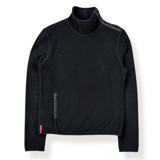 2000's Prada Sport Asymmetric Shoulder Zip Fleece (M)