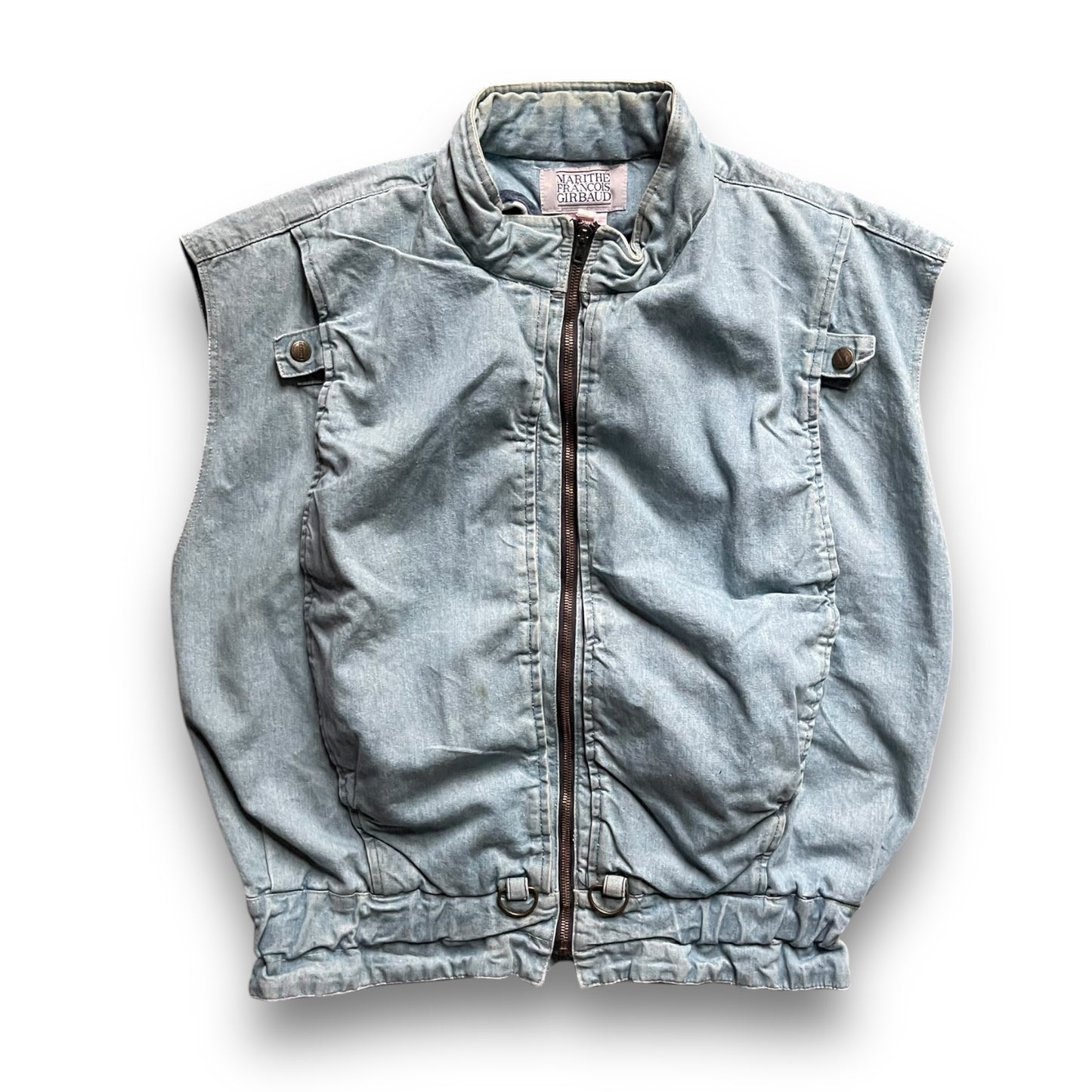 80's Marithe Francois Girbaud Denim Life Preserver Vest (L)