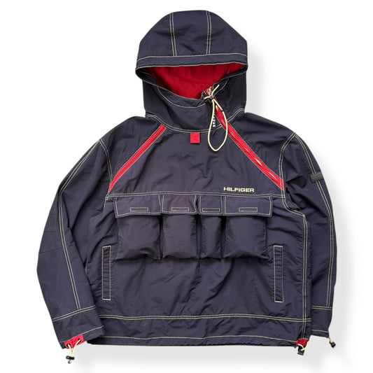 2000's Tommy Hilfiger Asymmetric Cargo Pocket Jacket (L)