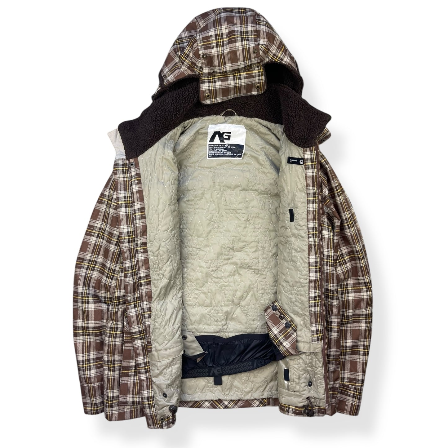 2000's Analog Plaid Trapper Hood Jacket (L)
