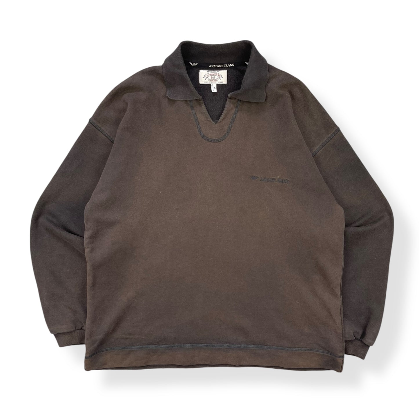1990's Armani Collared Sweatshirt (M)
