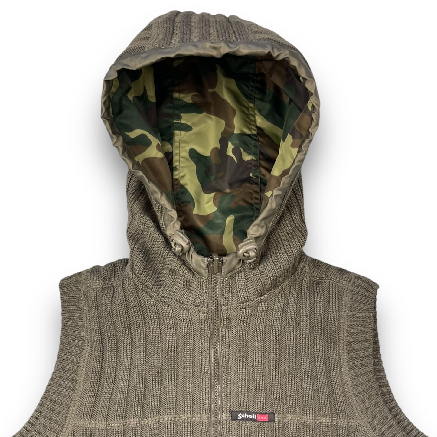 Schott NYC Reversible Hooded Gilet (S)