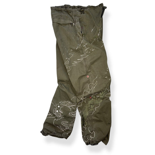 2000's Maharishi 3M Reflective Dragon Embroidered Snopants (M)