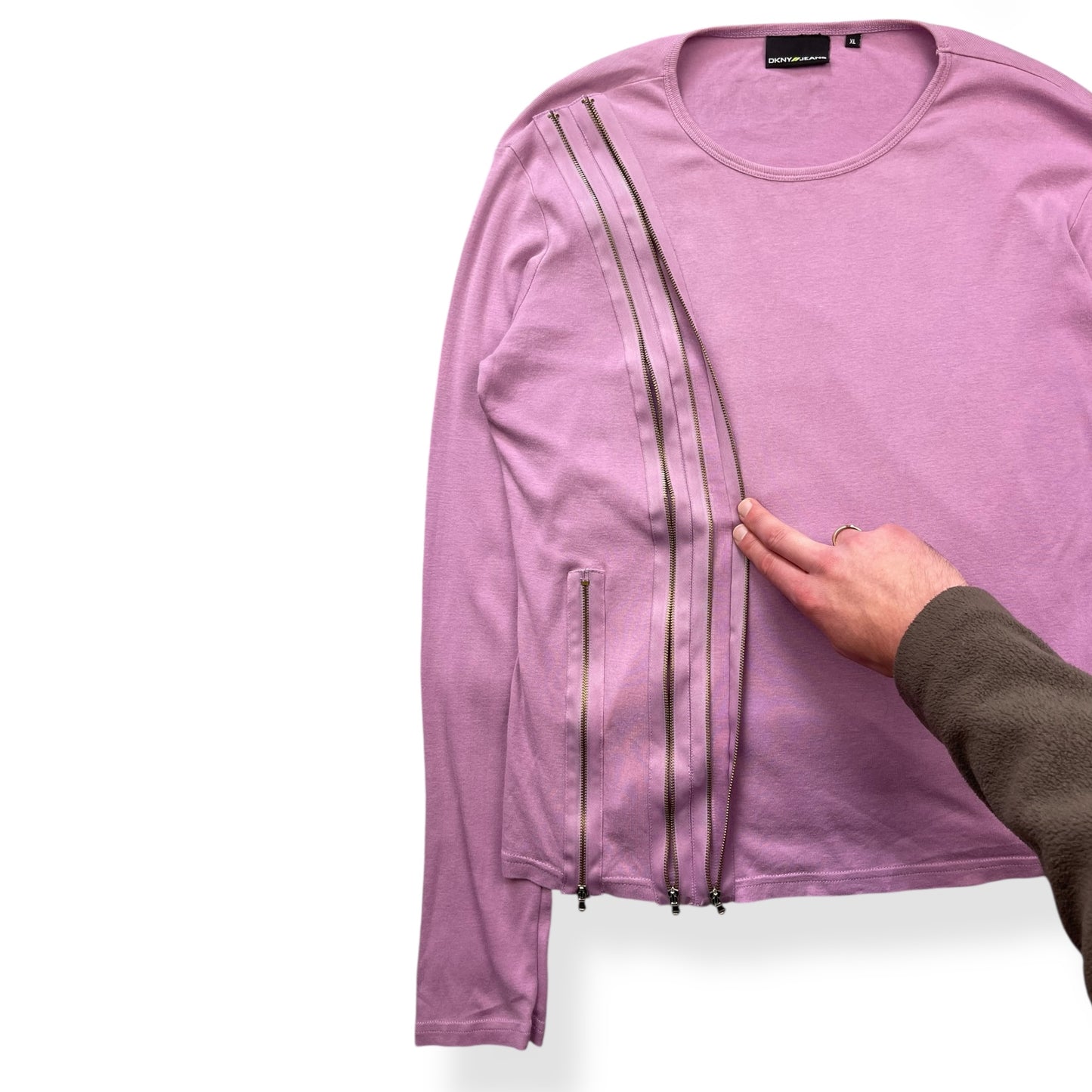 2000's DKNY Jeans Multizip Long Sleeve (XL)