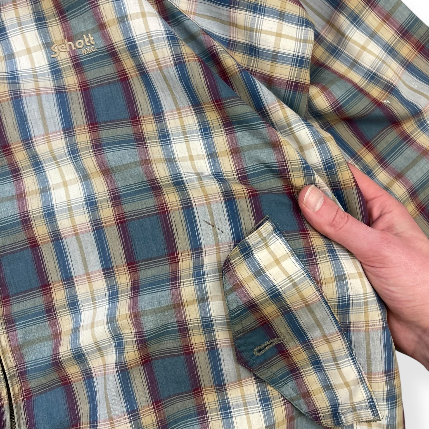 2000's Schott NYC Plaid Jacket (XL)