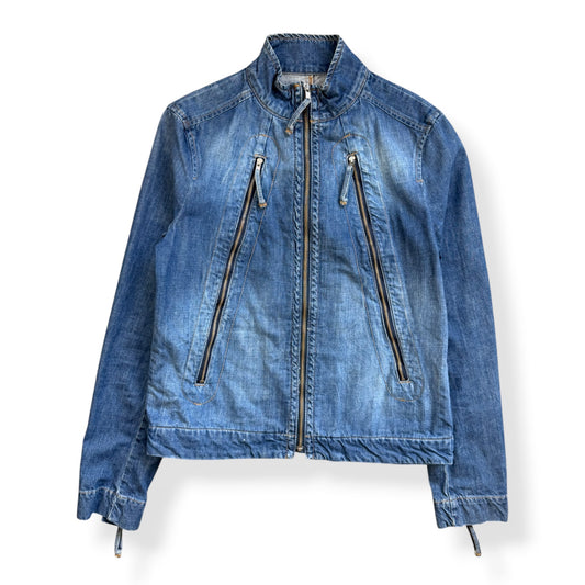2000's FCUK Jeans Denim Moto Jacket (S)