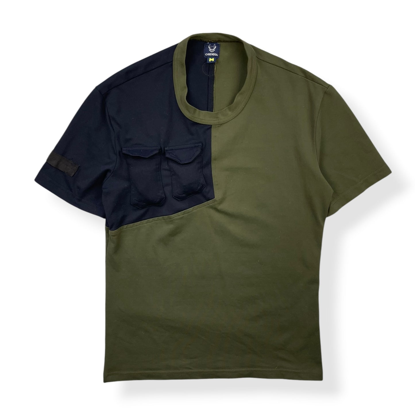 1990's Cyberdog Panelled Cargo Pocket T-Shirt (M)