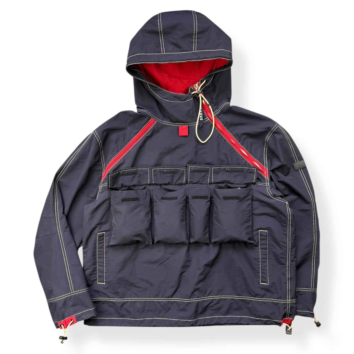 2000's Tommy Hilfiger Asymmetric Cargo Pocket Jacket (L)