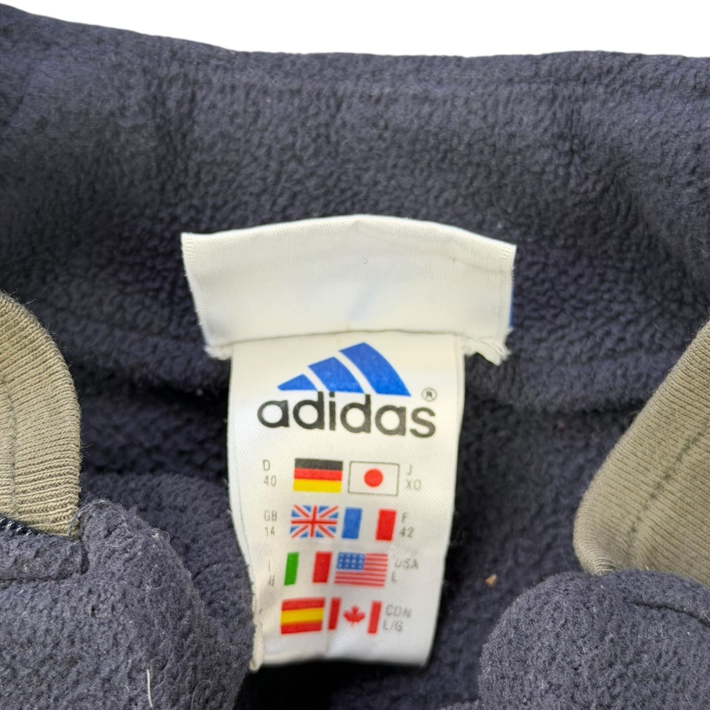 2000 Adidas Dual Zip Fleece Sweatshirt (S)