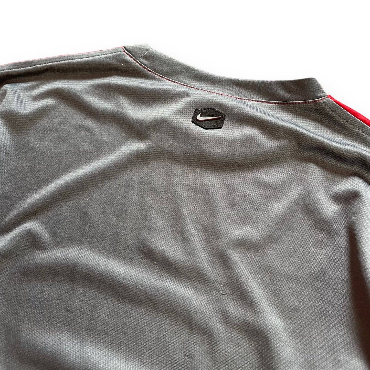 Nike Hex Long Sleeve T-Shirt Grey/Red (M)