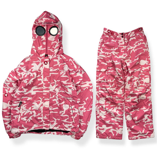 2000's Airwalk Pink Camo Goggle Jacket / Ski Trousers (L)