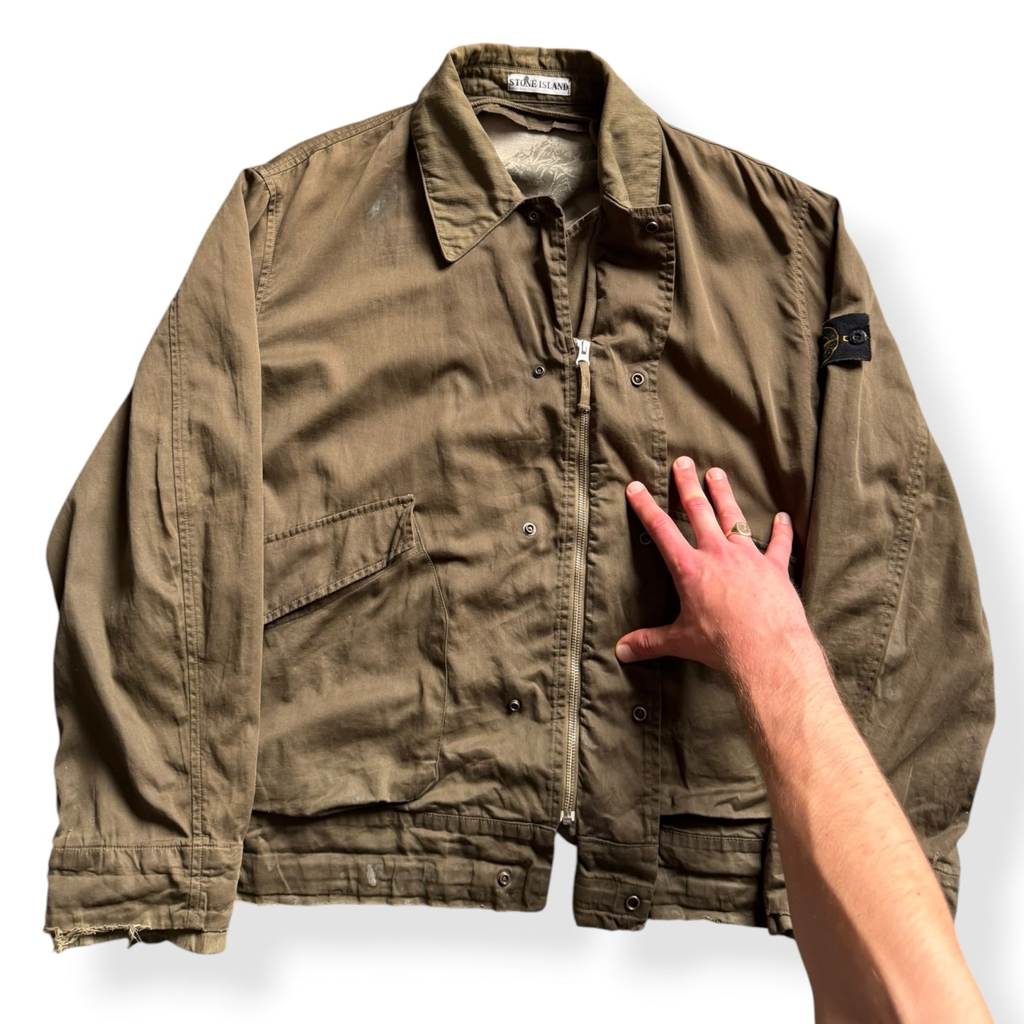 AW2001 Stone Island Raso Gommato Jacket (L)
