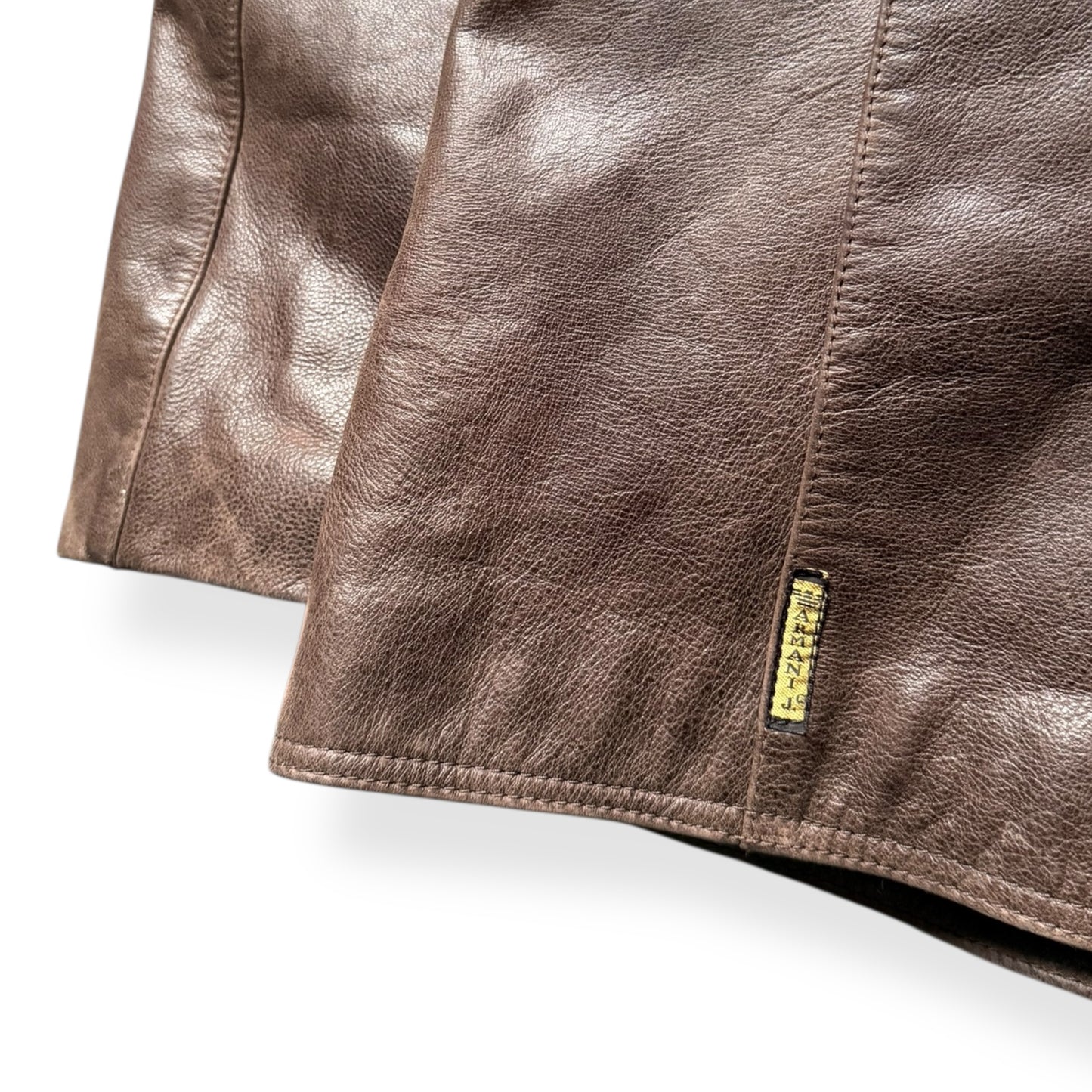 2000's Armani Jeans Leather Jacket (L)