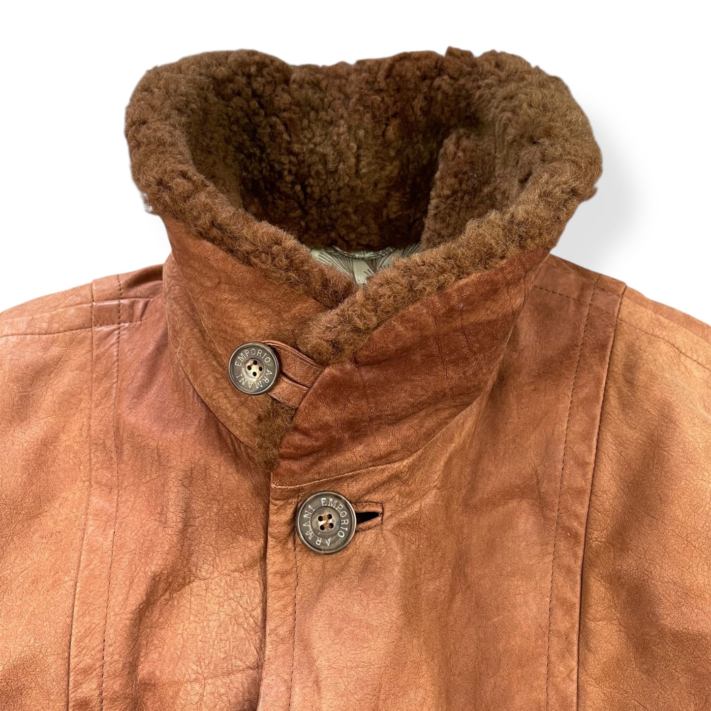 1980's Emporio Armani Leather Flight Jacket (L/XL)