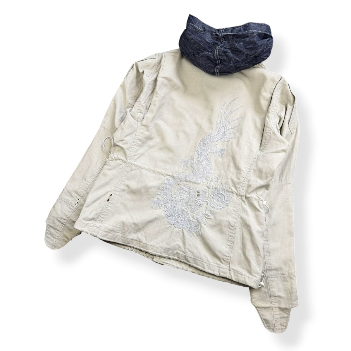 2000's Maharishi Waxed Linen Embroidered Jacket (L)