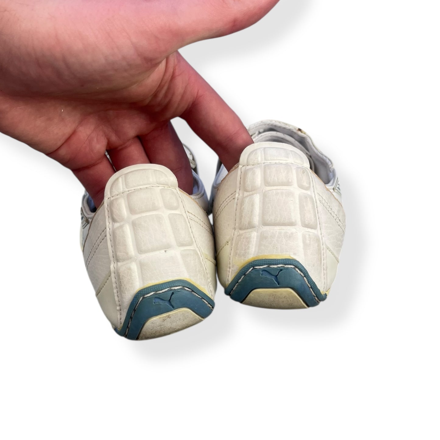 2000's Puma Uke Leather White/Baby Blue (UK4)