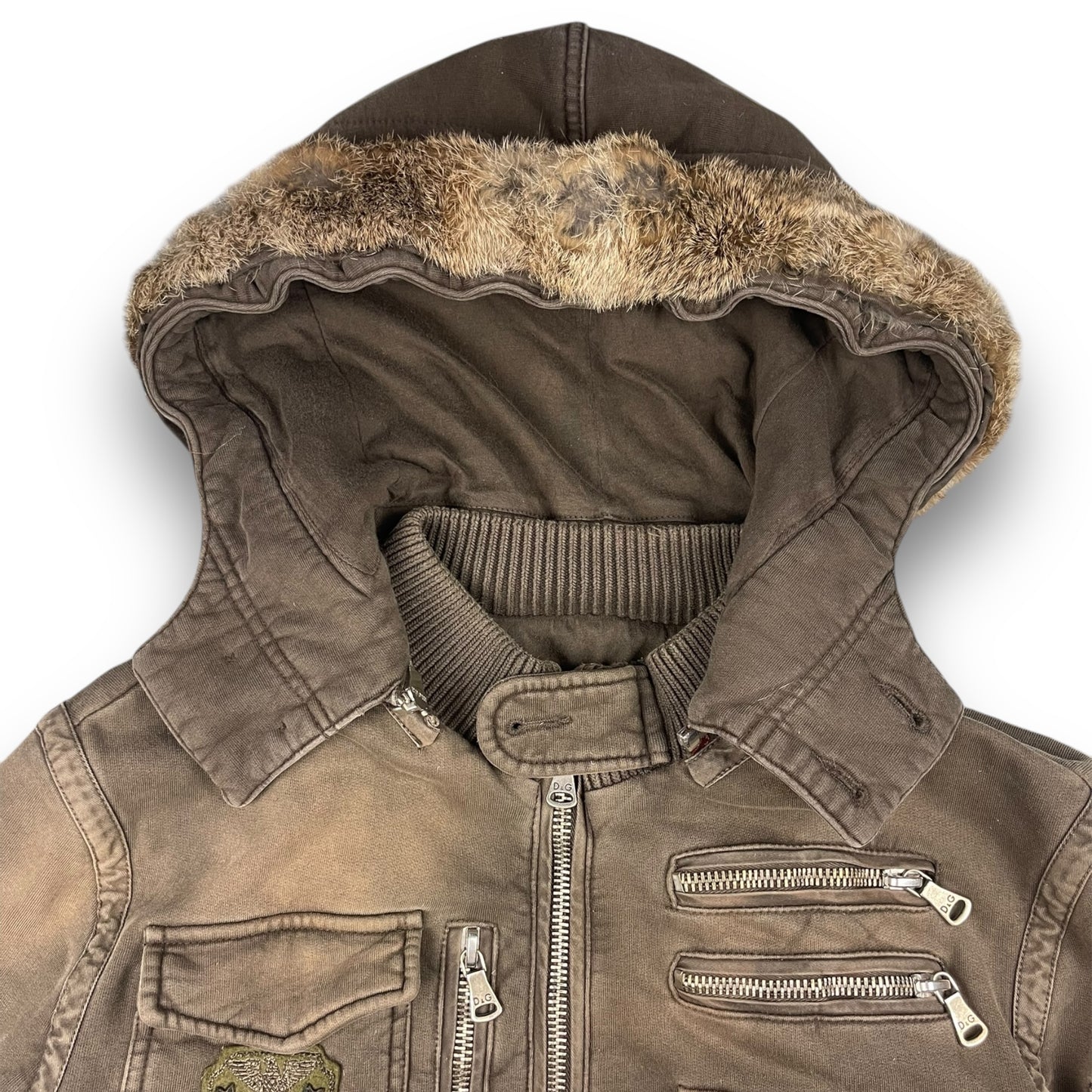 2008 Dolce & Gabbana Rabbit Fur Cargo Jacket (M)