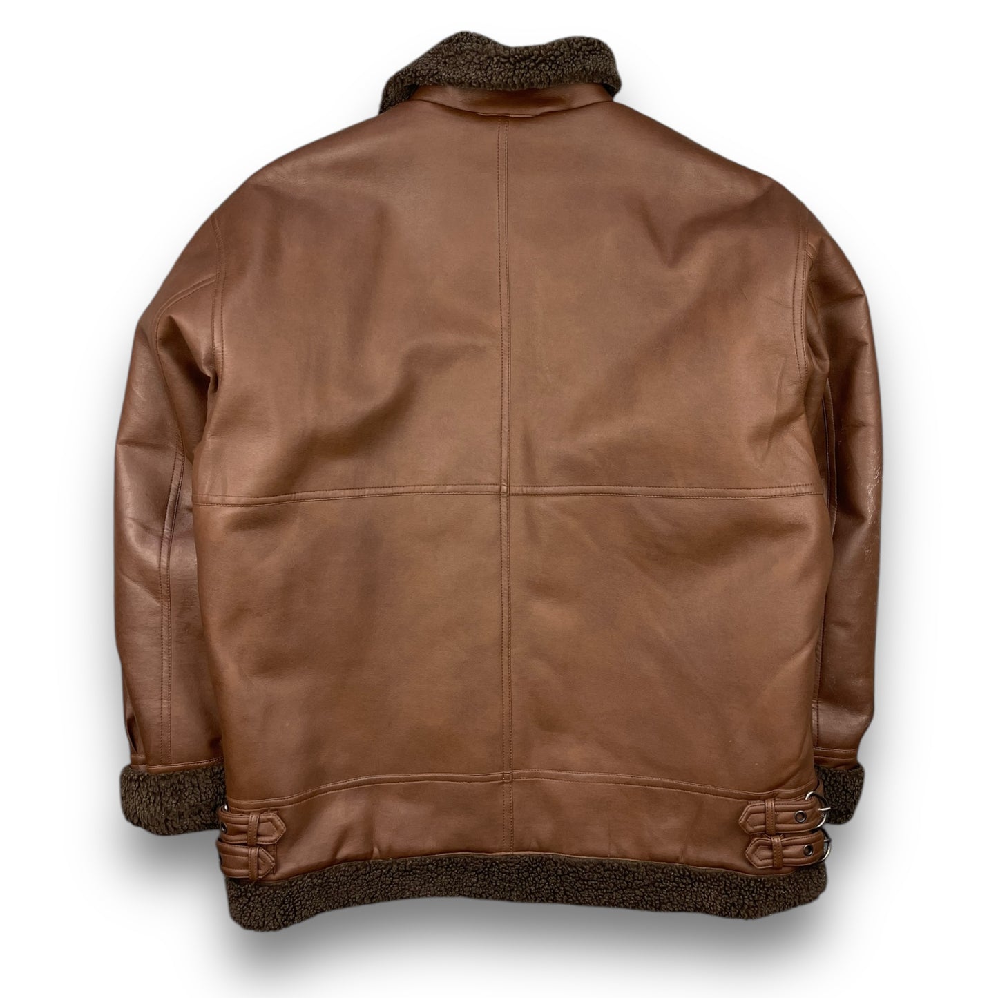2000's Schott Faux Leather Aviator Jacket (L)