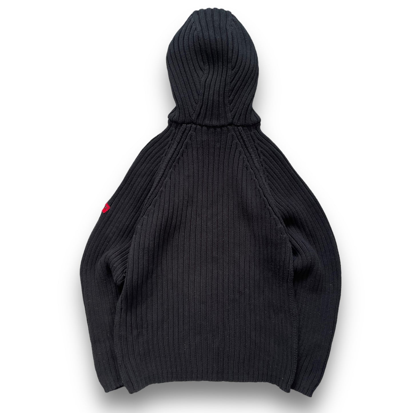 2000's Schott NYC Dual Zip Knitted Balaclava Hoodie (L)