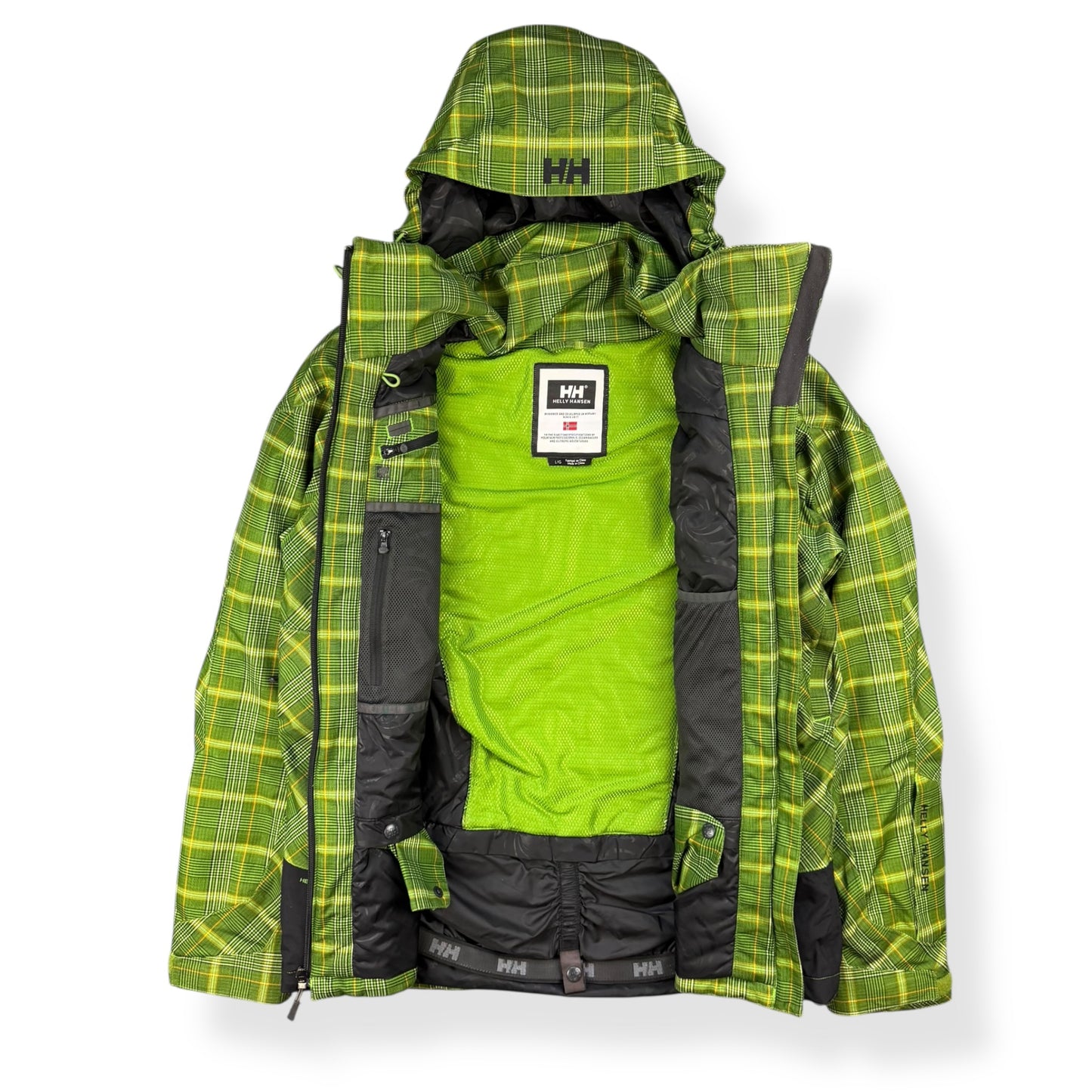 2000's Helly Hansen Plaid Asymmetric Zip Jacket (L)