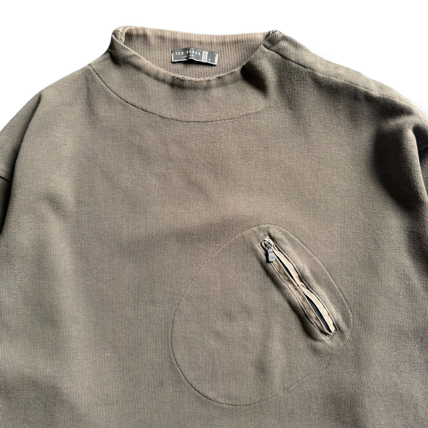 2000's Ted Baker Asymmetric Stash Pocket Sweatshirt (L)