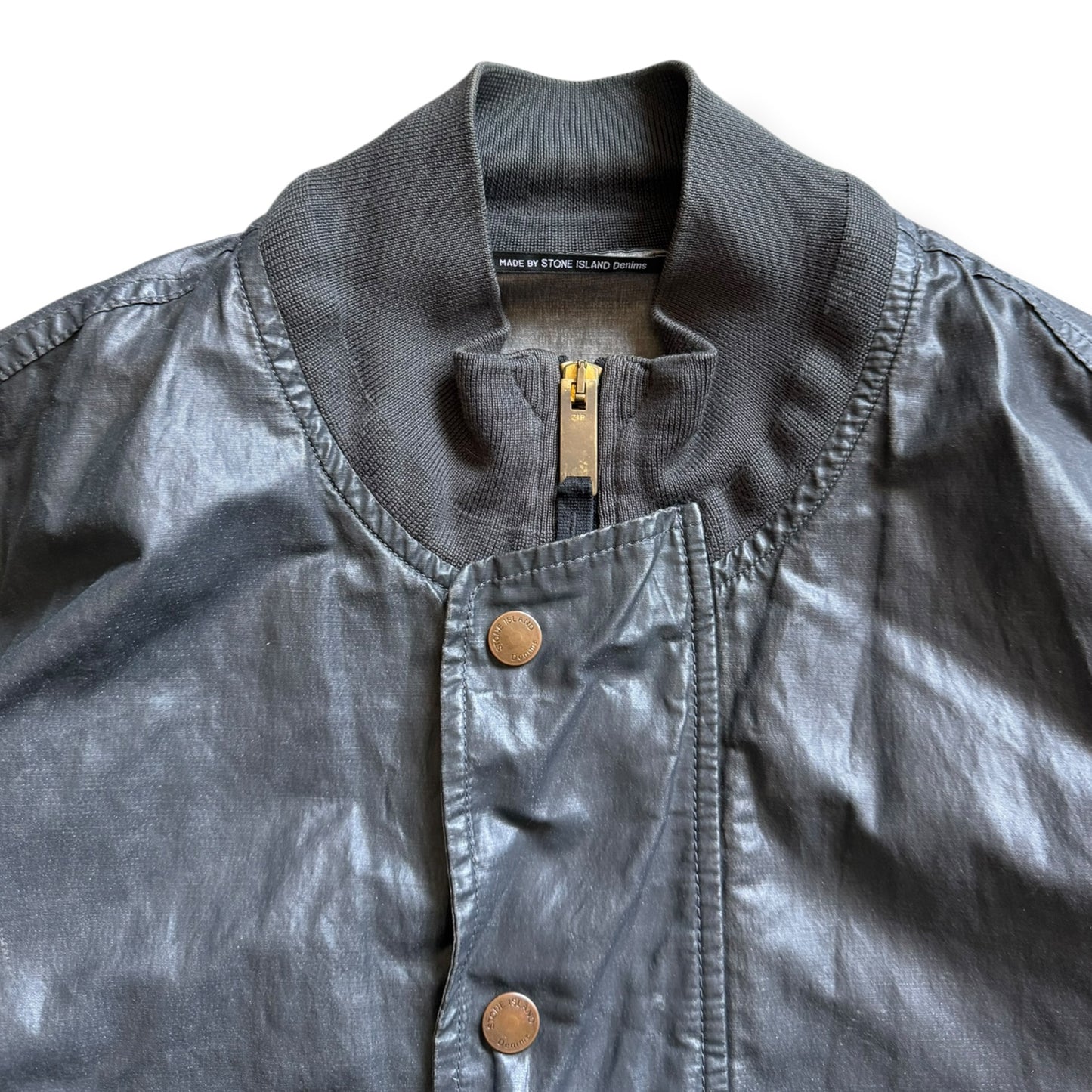 SS2008 Stone Island Denims Waxed Bomber Jacket (M)