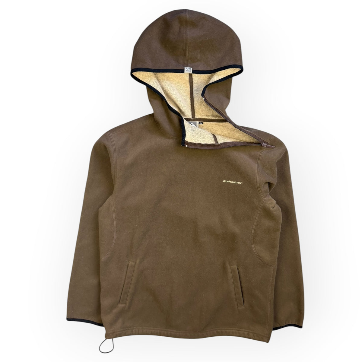 Quiksilver Shoulder Zip Fleece Hoodie Brown (XL)