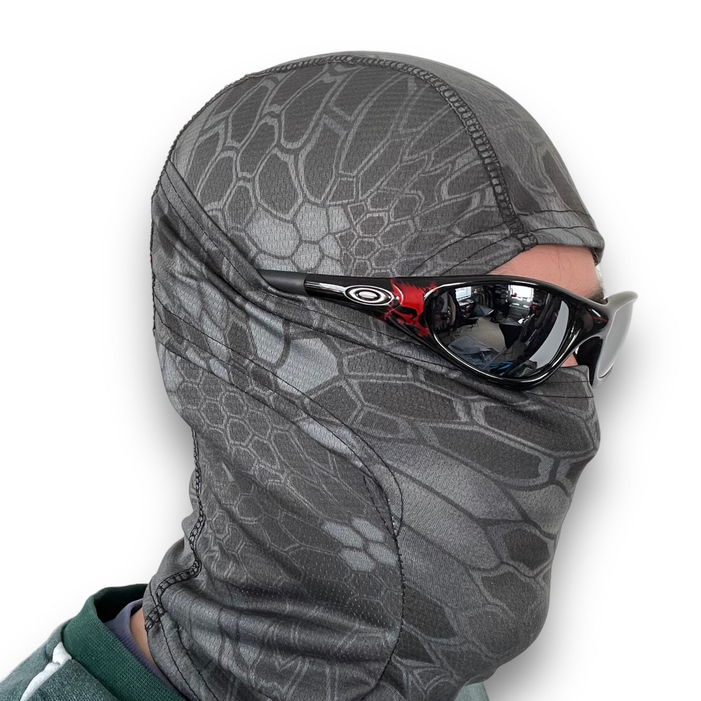 Oakley New Straight Jacket Blood Skull / Black Iridium