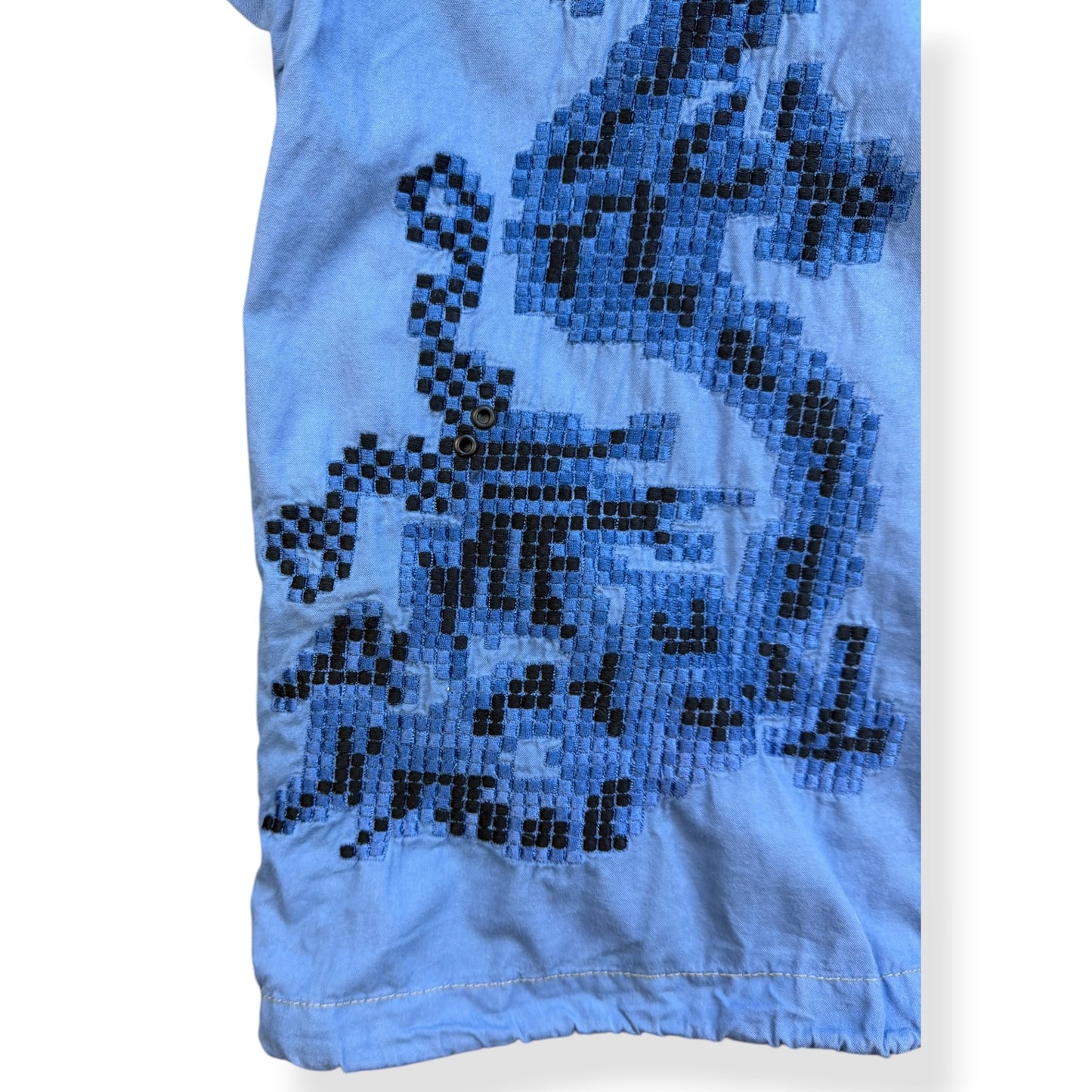 2000's Maharishi Pixelated Dragon Zipped Shirt (L)