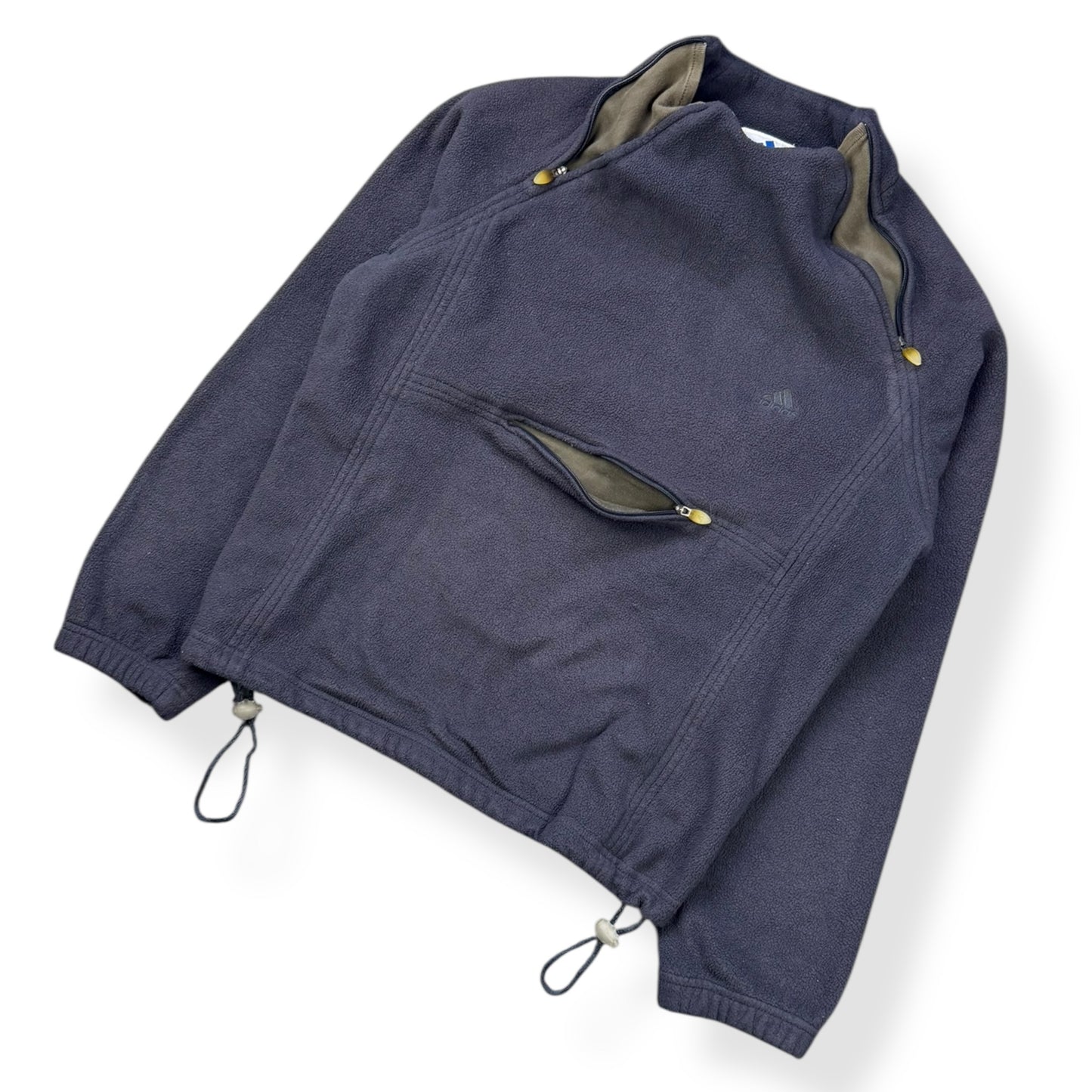 2000 Adidas Dual Zip Fleece Sweatshirt (S)
