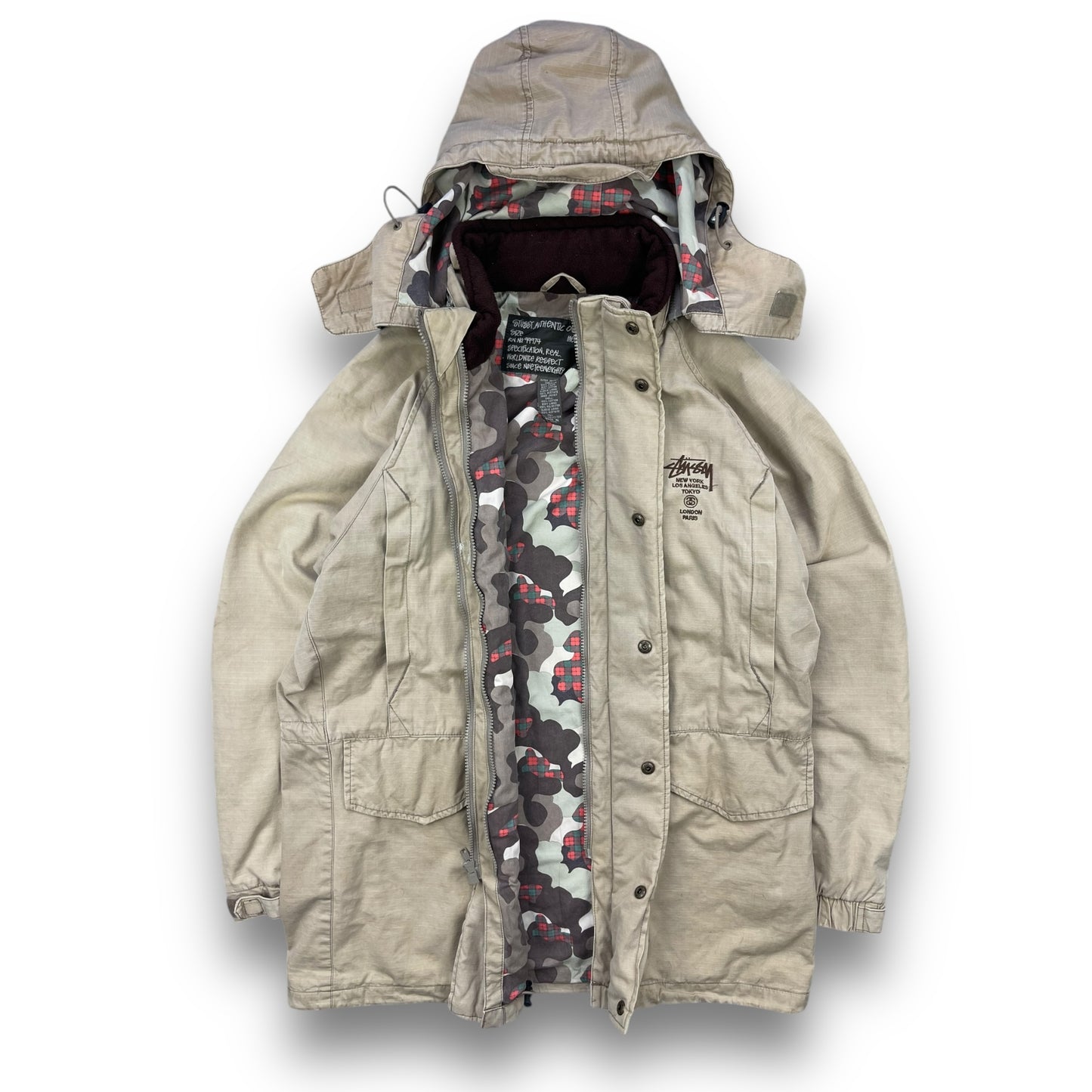 Stussy 2in1 Canvas/Camo Jacket (M)