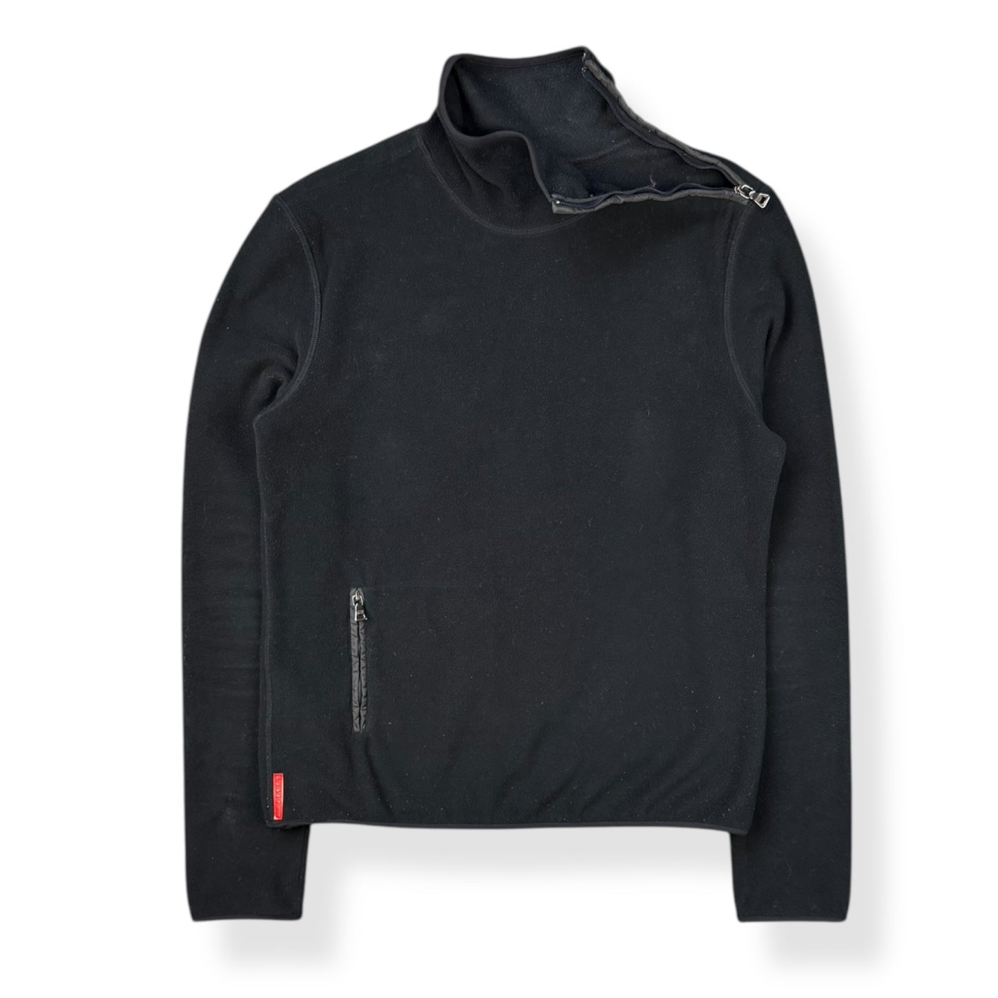 2000's Prada Sport Asymmetric Shoulder Zip Fleece (M)