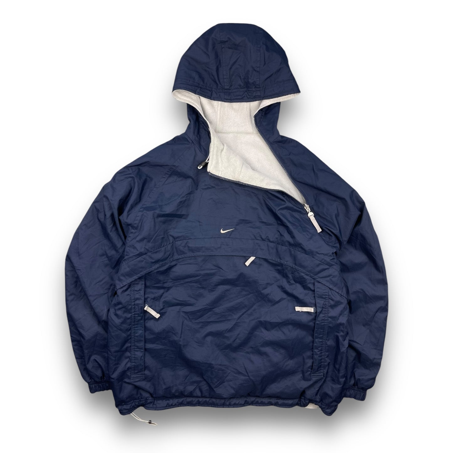 2000's Nike Reversible Asymmetric Zip Fleece Jacket (L)