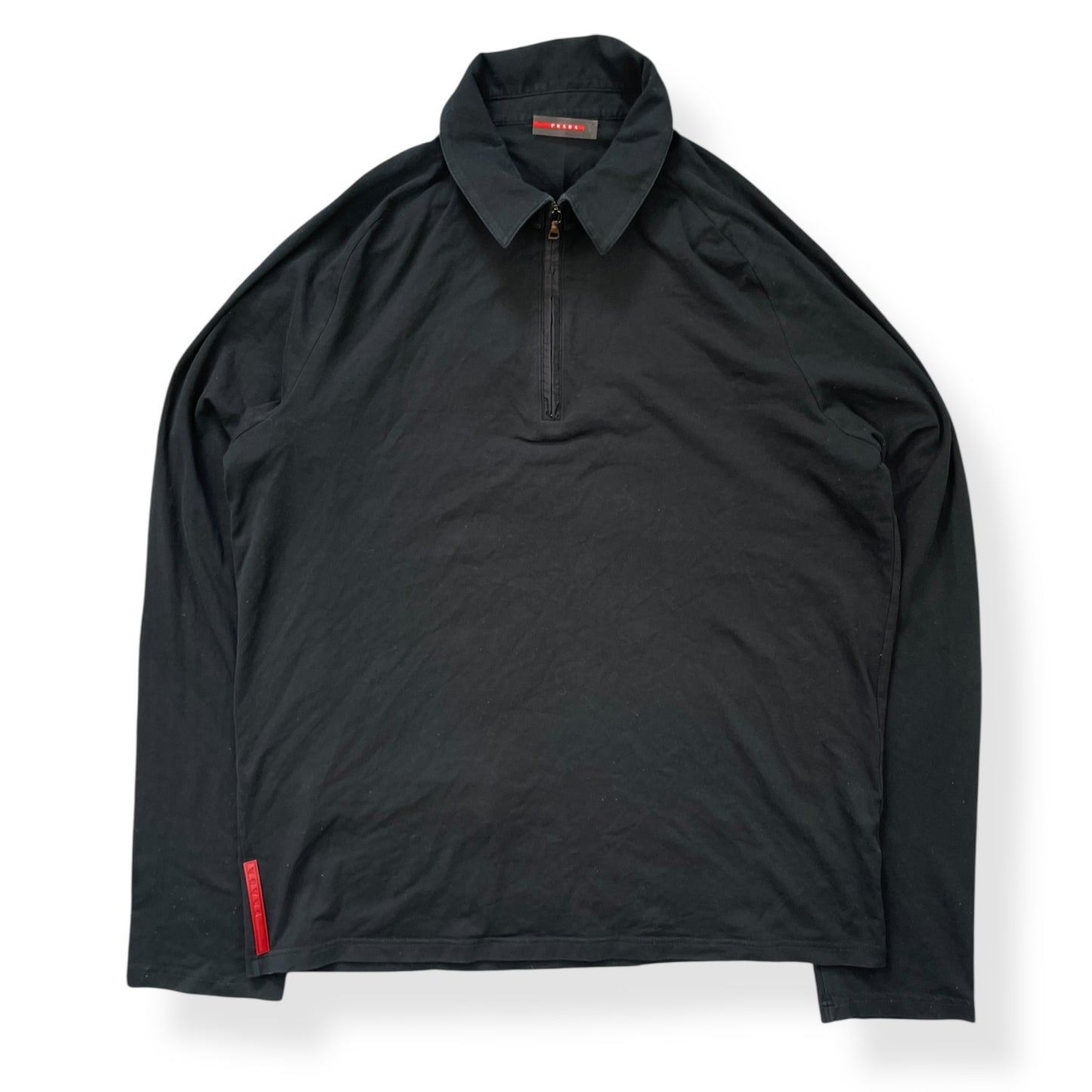 2000's Prada Sport Stash Pocket Long Sleeve Polo (L)