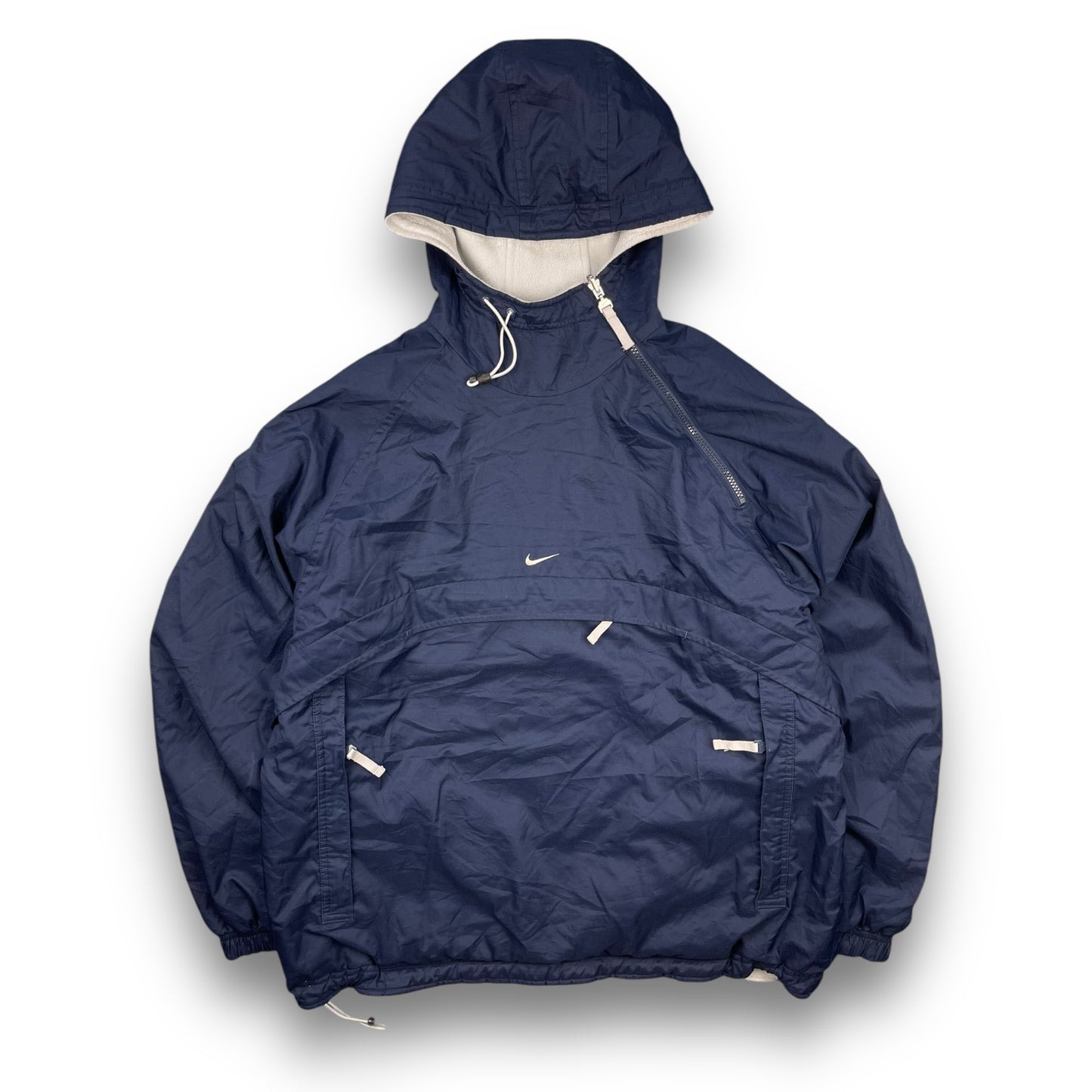 2000's Nike Reversible Asymmetric Zip Fleece Jacket (L)