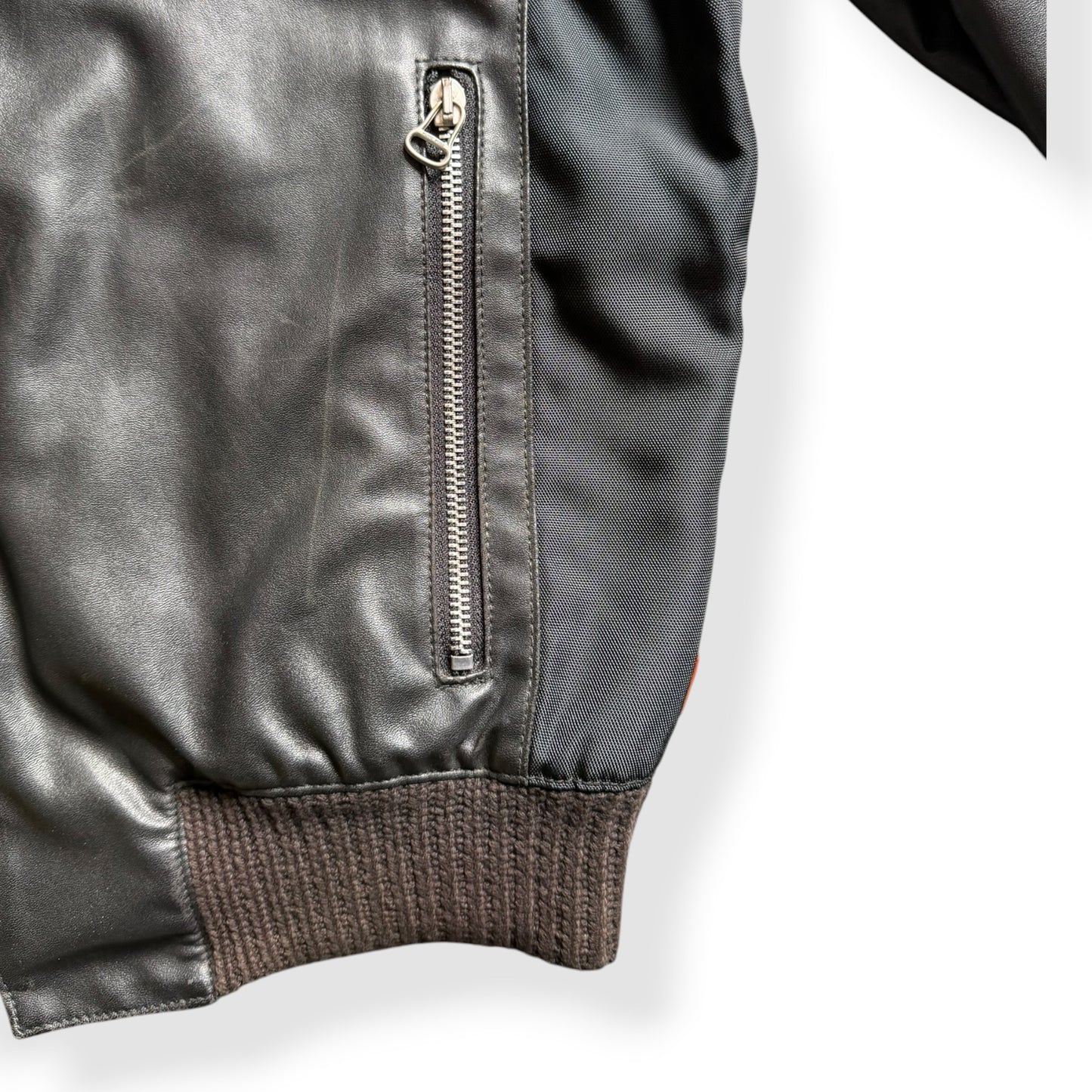 2000's Hugo Boss 'Orange' Multizip Leather Jacket (M)
