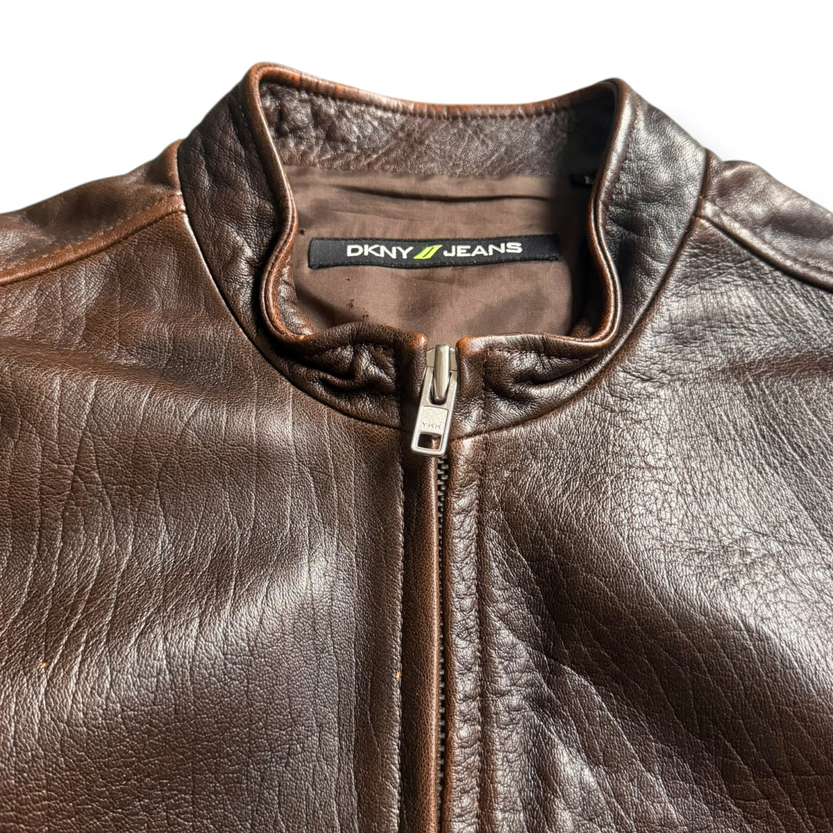 2000's DKNY Jeans Leather Jacket (L)
