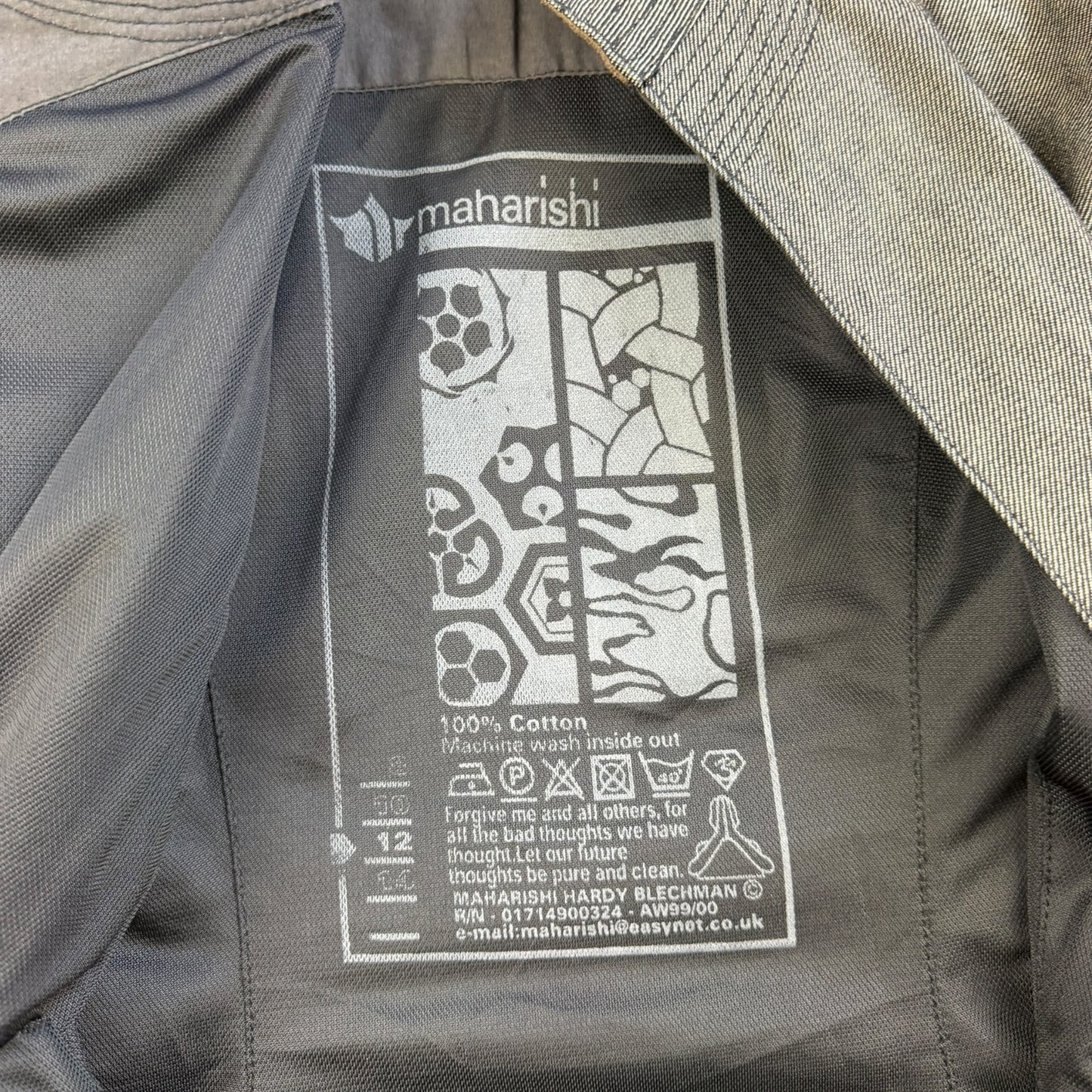 AW99/00 Maharishi Asymmetric Kimono Jacket (S)