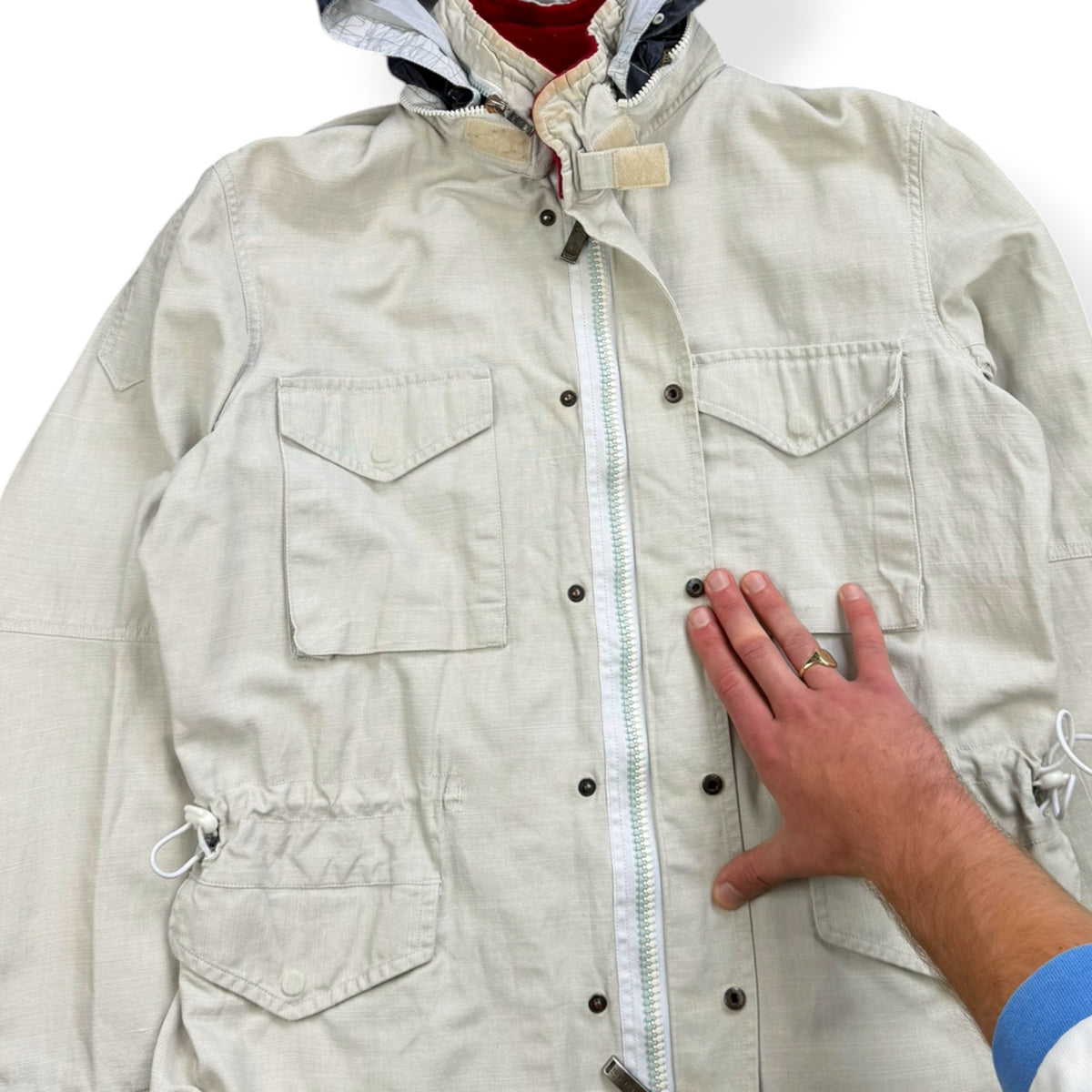 2000's Maharishi Waxed Linen Embroidered Jacket (L)