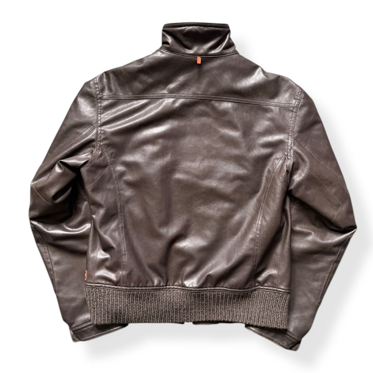 2000's Hugo Boss 'Orange' Leather Jacket (M)