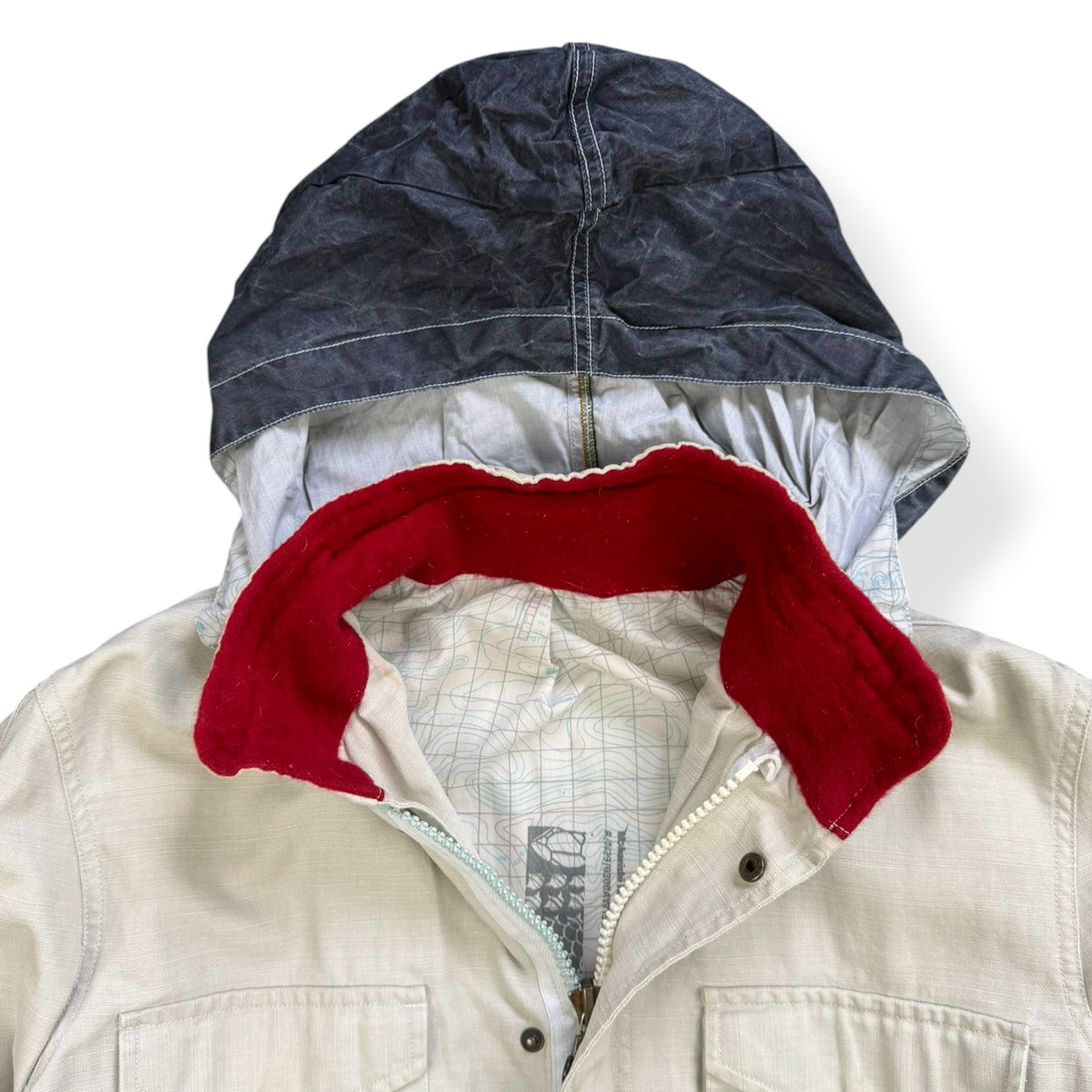 2000's Maharishi Waxed Linen Embroidered Jacket (L)