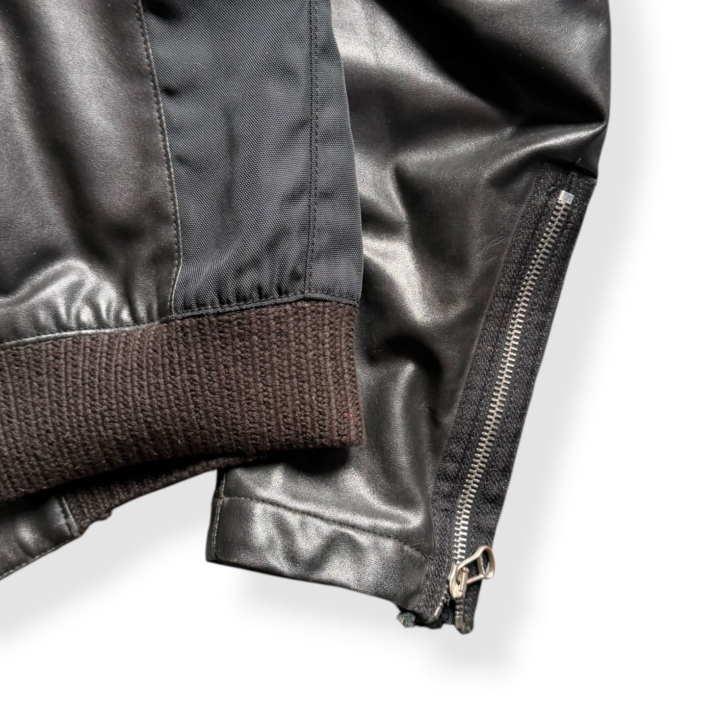 2000's Hugo Boss 'Orange' Multizip Leather Jacket (M)