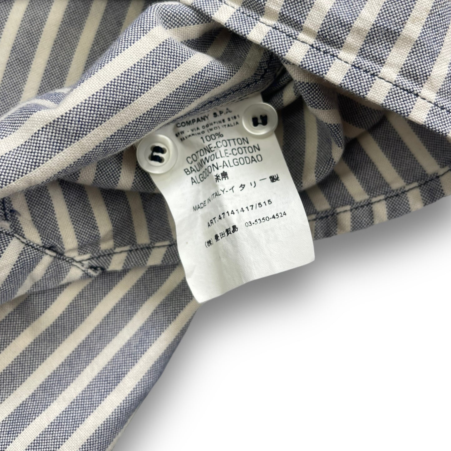 AW2007 Stone Island Denims Striped Shirt (M)