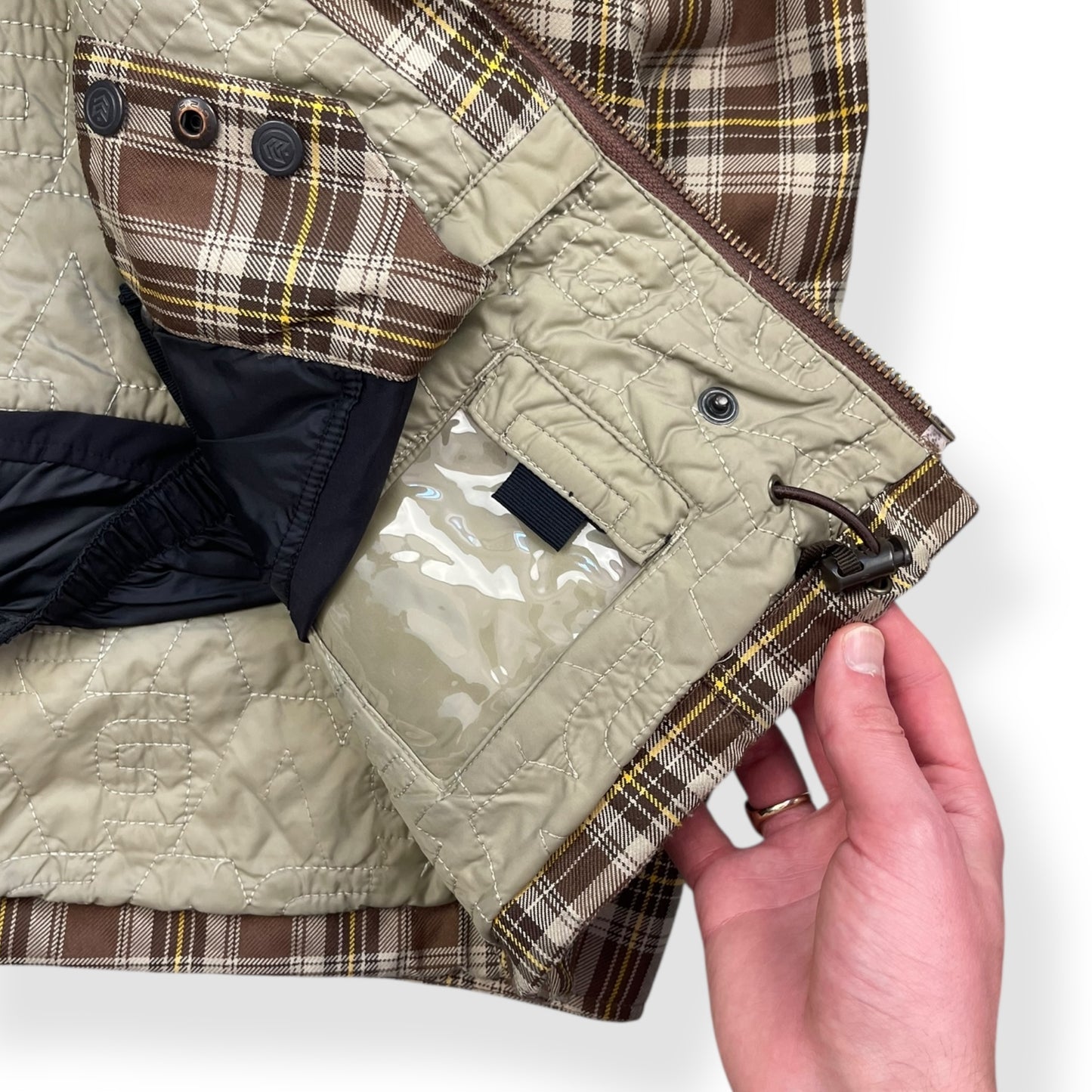 2000's Analog Plaid Trapper Hood Jacket (L)