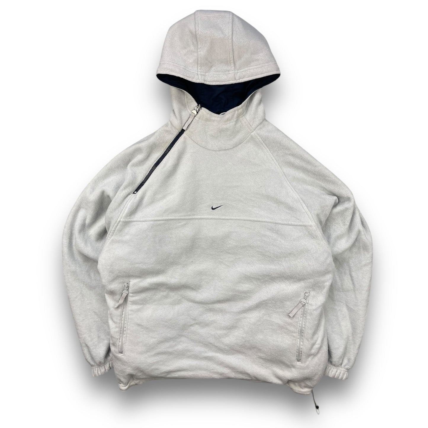 2000's Nike Reversible Asymmetric Zip Fleece Jacket (L)