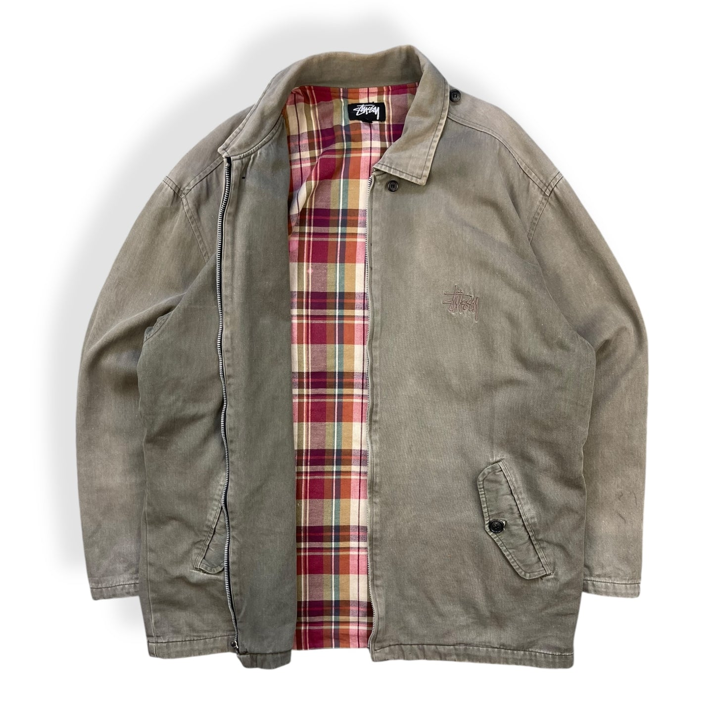 1980's Stussy Plaid Interior Work Jacket (L)